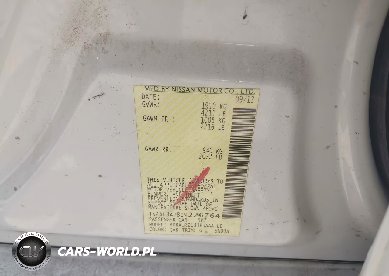 2014 Nissan Altima 2.5 S VIN:1N4AL3AP8EN226764 - 9