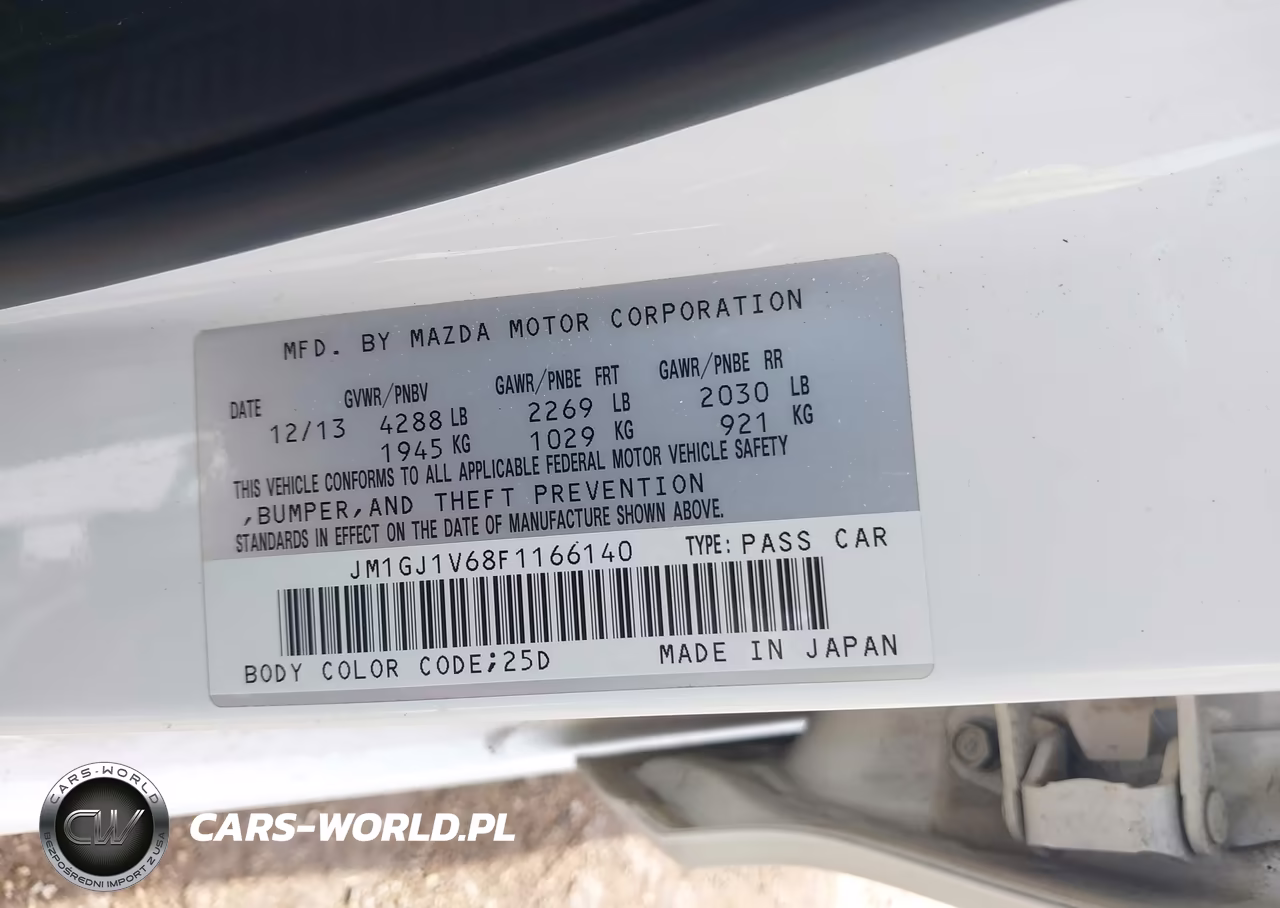 2015 Mazda Mazda6 VIN:JM1GJ1V68F1166140 - 9