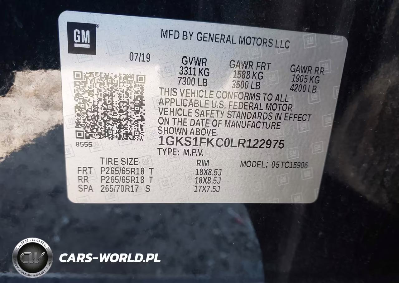 2020 GMC Yukon Xl 2Wd Sle VIN:1GKS1FKC0LR122975 - 9