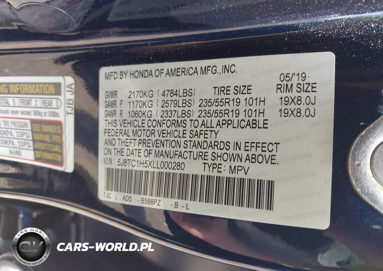 2020 Acura Rdx Technology Package VIN:5J8TC1H5XLL000280 - 9