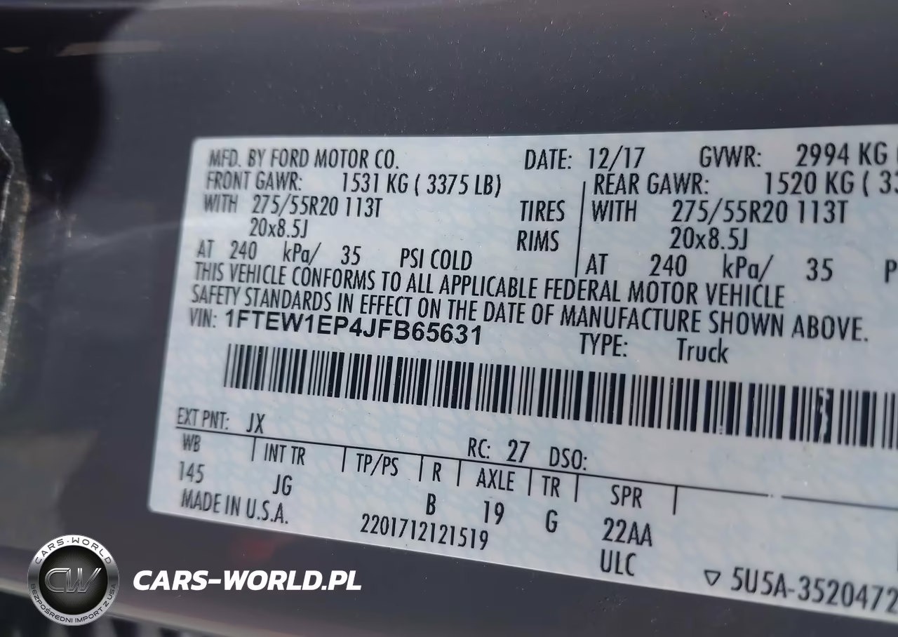 2018 Ford F-150 Lariat-Xl-Xlt VIN:1FTEW1EP4JFB65631 - 9