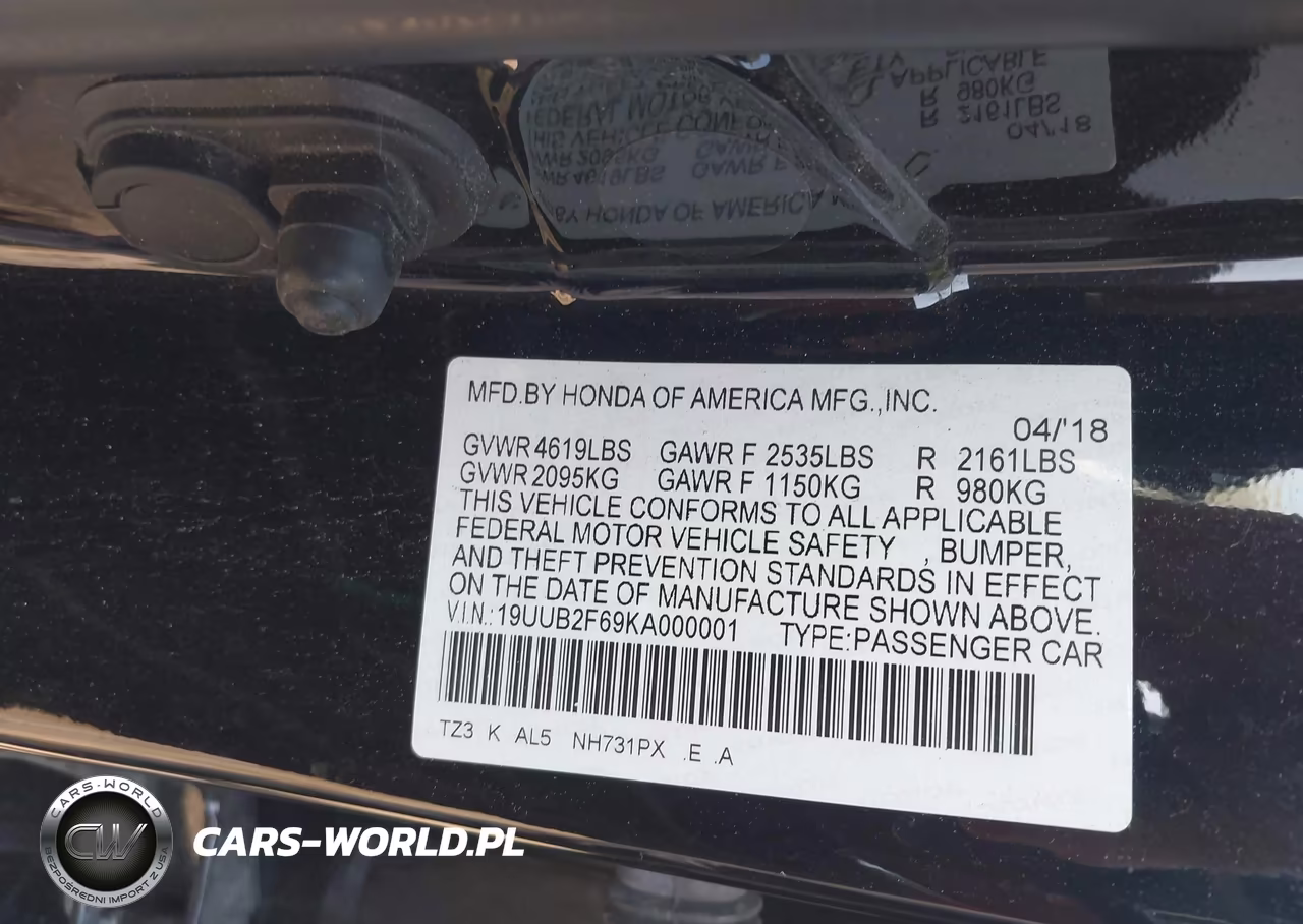 2019 Acura Tlx Tech A-Spec Pkgs VIN:19UUB2F69KA000001 - 9