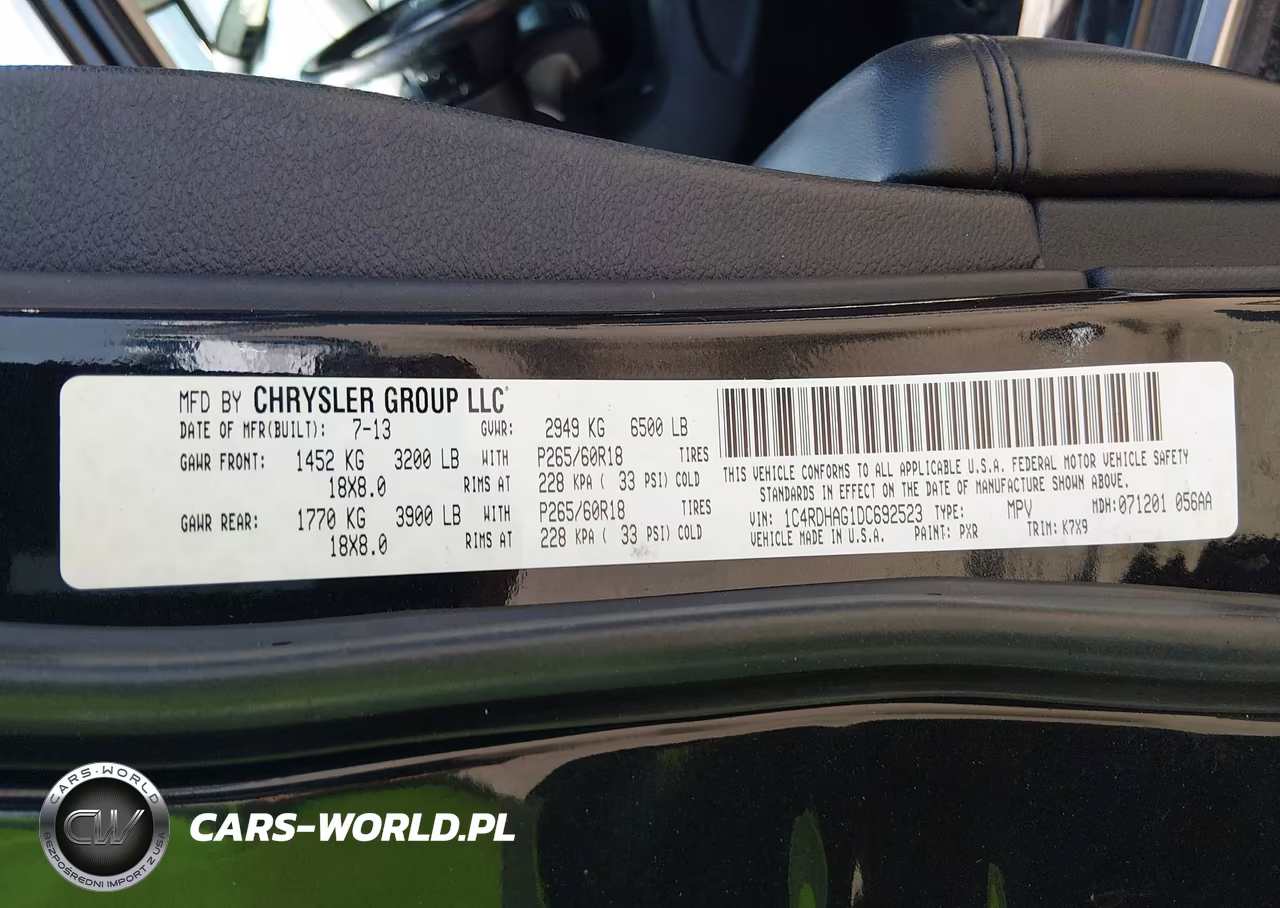 2013 Dodge Durango Sxt VIN:1C4RDHAG1DC692523 - 9