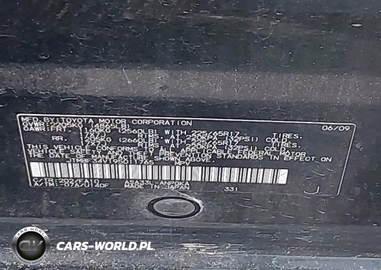 2009 Toyota Rav4 Limited VIN:JTMBF34V195011765 - 9