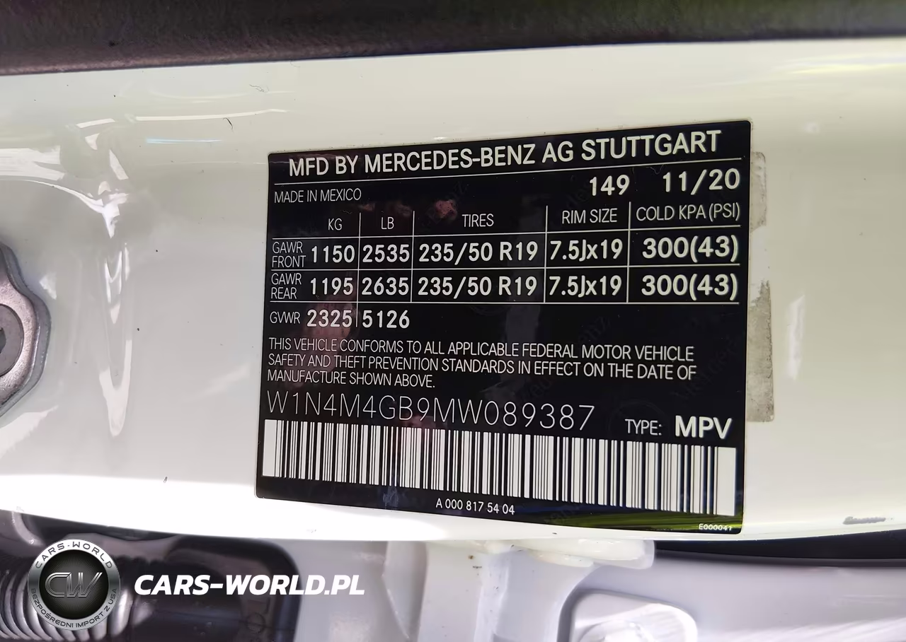2021 Mercedes-Benz Glb 250 VIN:W1N4M4GB9MW089387 - 9