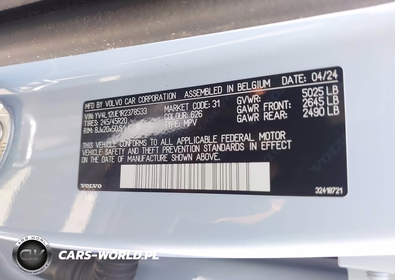 2024 Volvo Xc40 B5 Plus Bright Theme VIN:YV4L12UE1R2378533 - 9