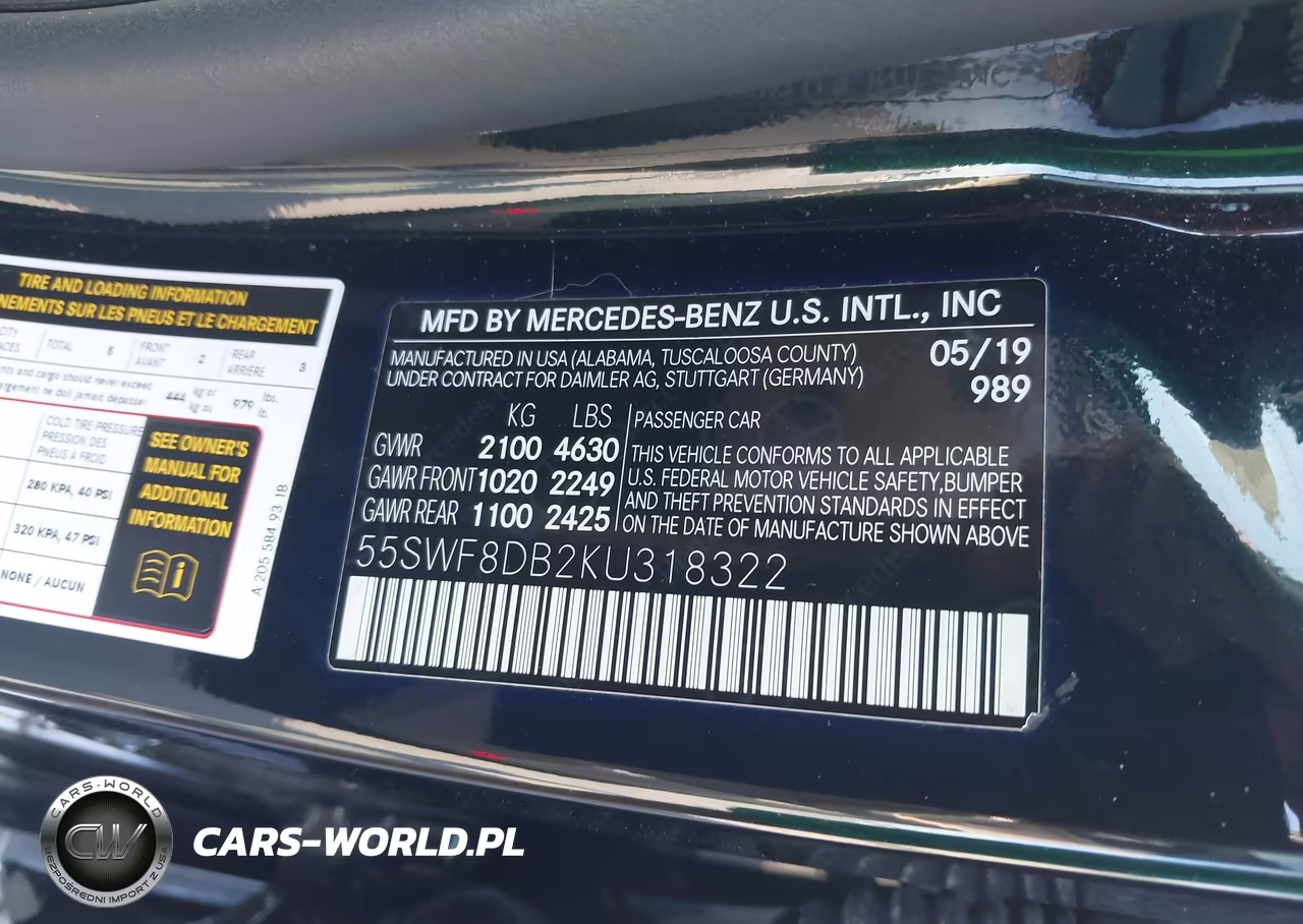2019 Mercedes-Benz C 300 VIN:55SWF8DB2KU318322 - 9