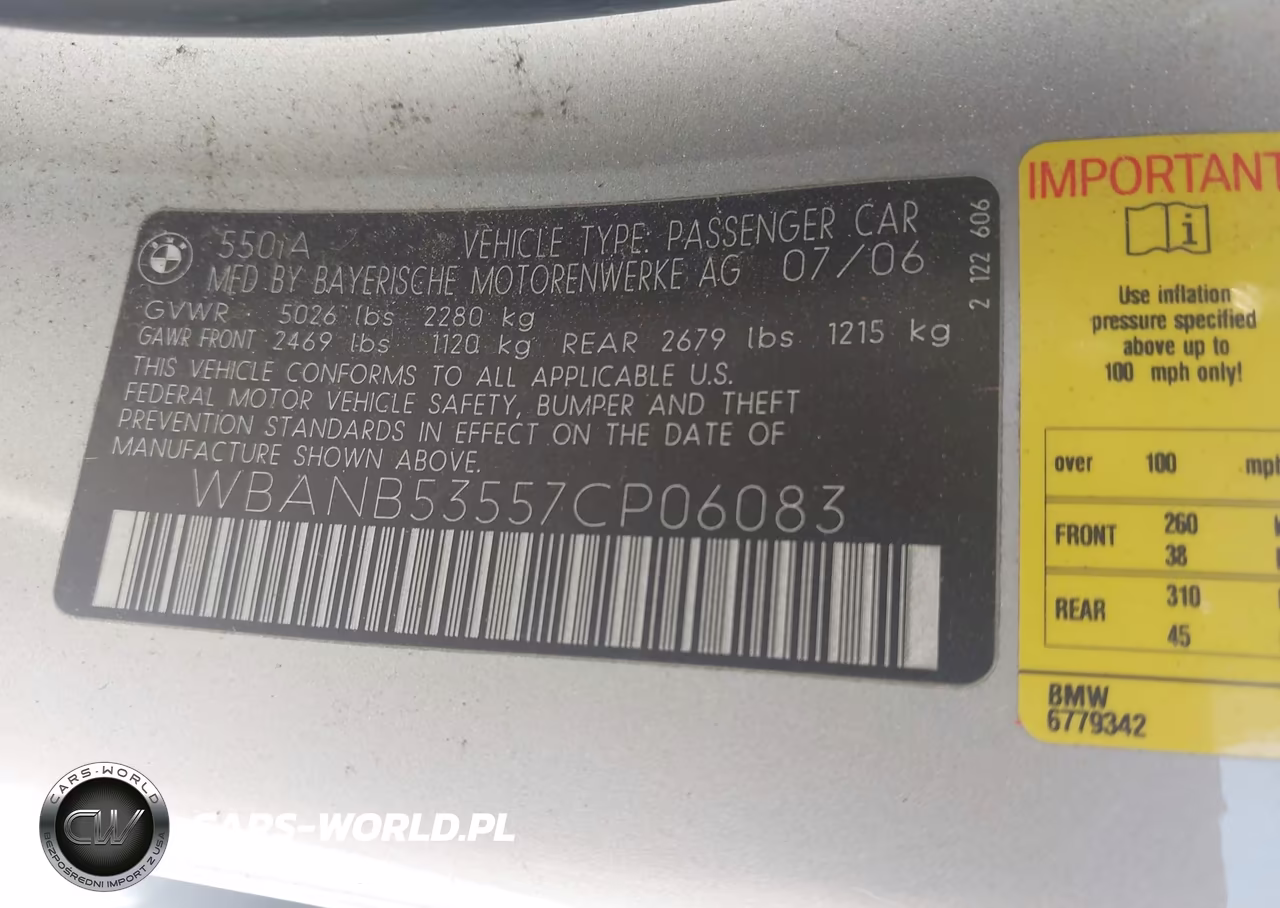 2007 BMW 550I VIN:WBANB53557CP06083 - 9