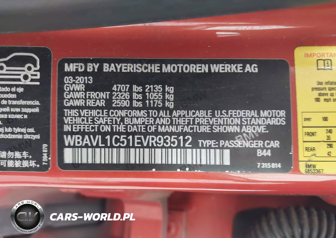 2014 BMW X1 xDrive28I VIN:WBAVL1C51EVR93512 - 9