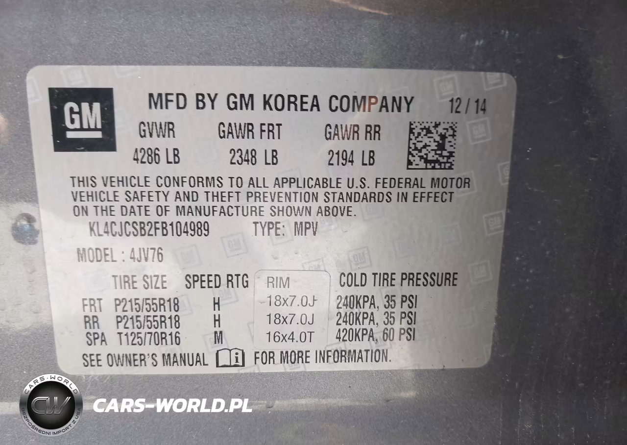 2015 Buick Encore Leather VIN:KL4CJCSB2FB104989 - 9