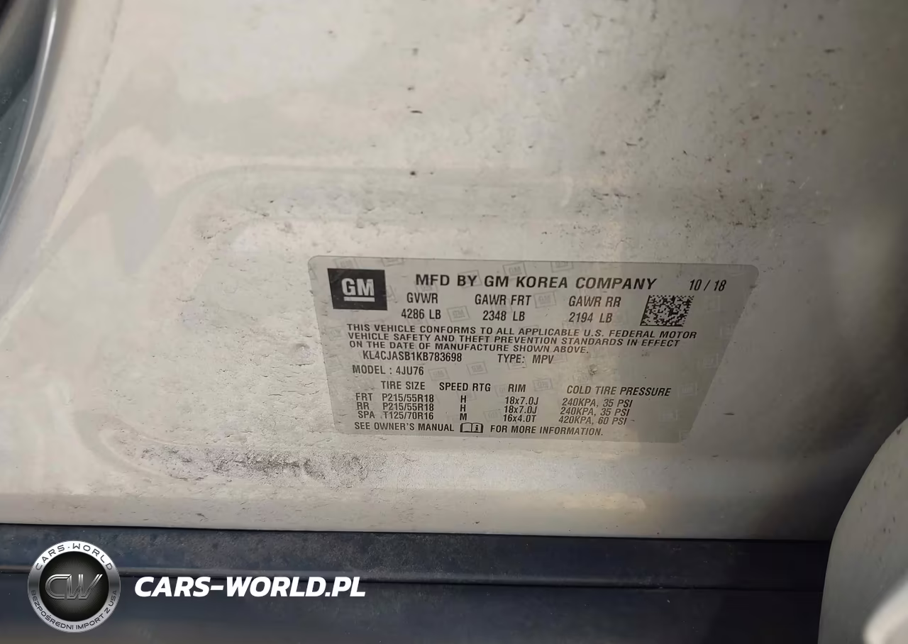 2019 Buick Encore Fwd Preferred VIN:KL4CJASB1KB783698 - 9