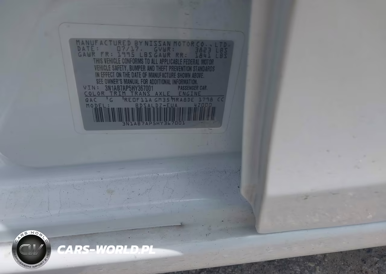 2017 Nissan Sentra Sv VIN:3N1AB7AP5HY367001 - 9