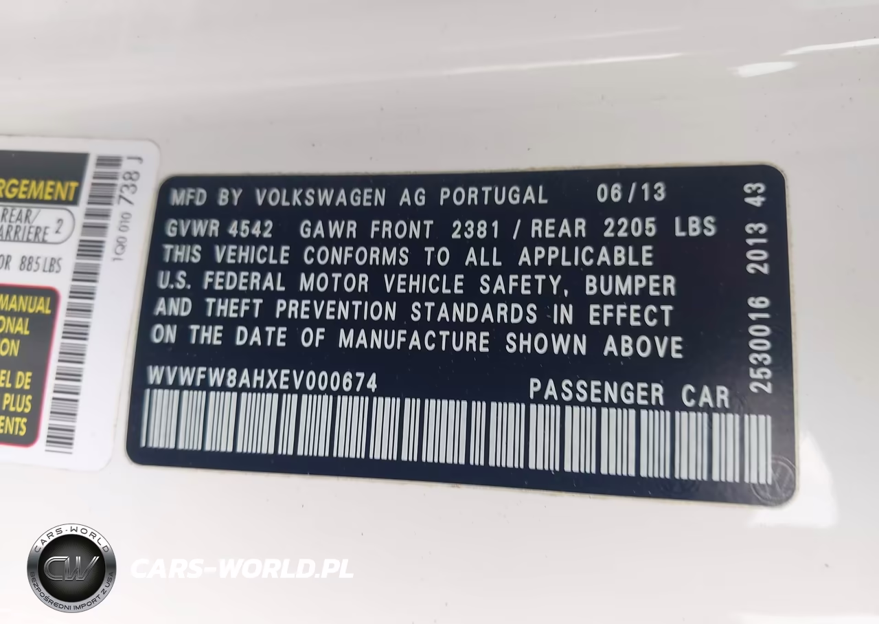 2014 Volkswagen Eos Executive VIN:WVWFW8AHXEV000674 - 9