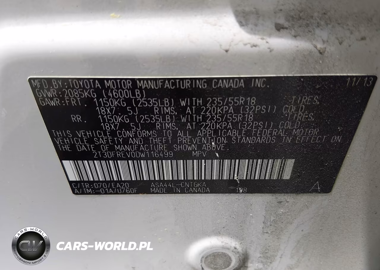 2013 Toyota Rav4 Limited VIN:2T3DFREV0DW116499 - 9