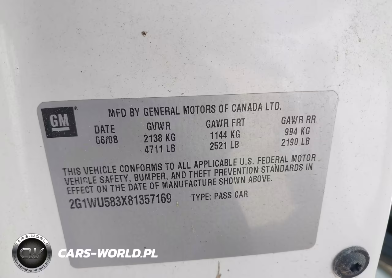 2008 Chevrolet Impala Ltz VIN:2G1WU583X81357169 - 9