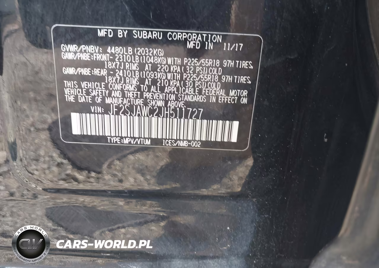 2018 Subaru Forester 2.5I Touring VIN:JF2SJAWC2JH511727 - 9