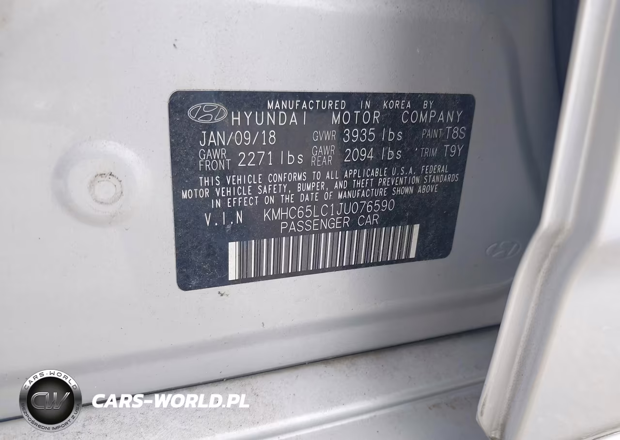 2018 Hyundai Ioniq Hybrid Blue VIN:KMHC65LC1JU076590 - 9