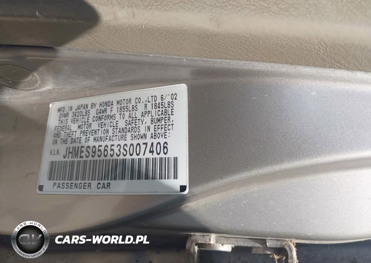 2003 Honda Civic Hybrid VIN:JHMES95653S007406 - 9