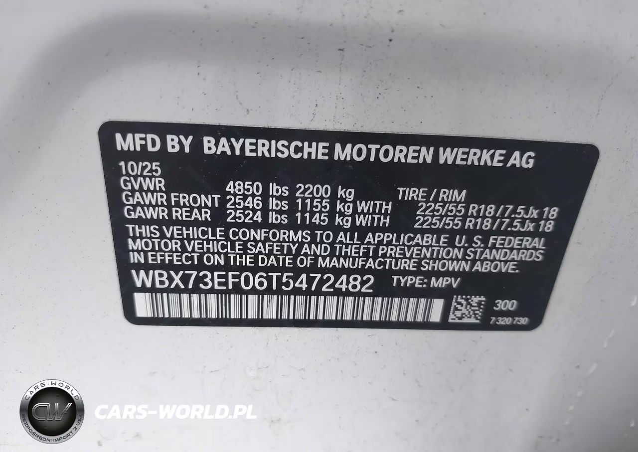 2026 BMW X1 xDrive28I VIN:WBX73EF06T5472482 - 9