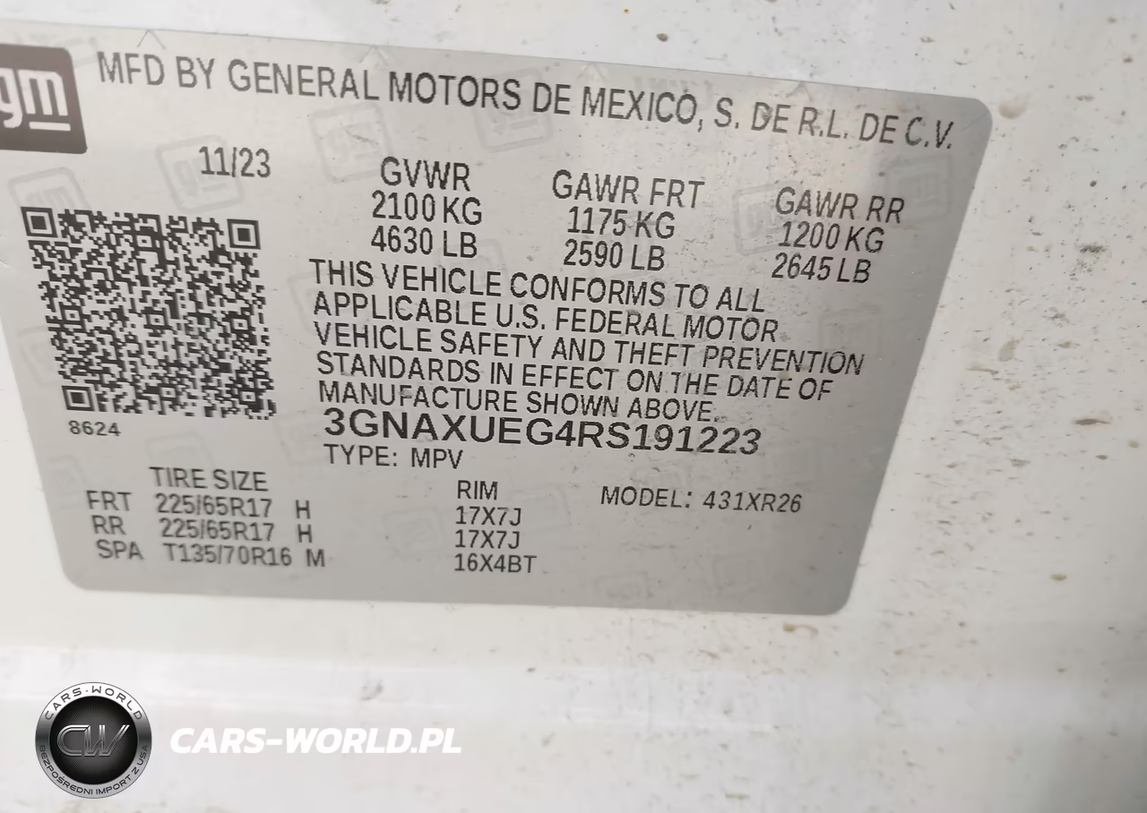 2024 Chevrolet Equinox Awd Lt VIN:3GNAXUEG4RS191223 - 9