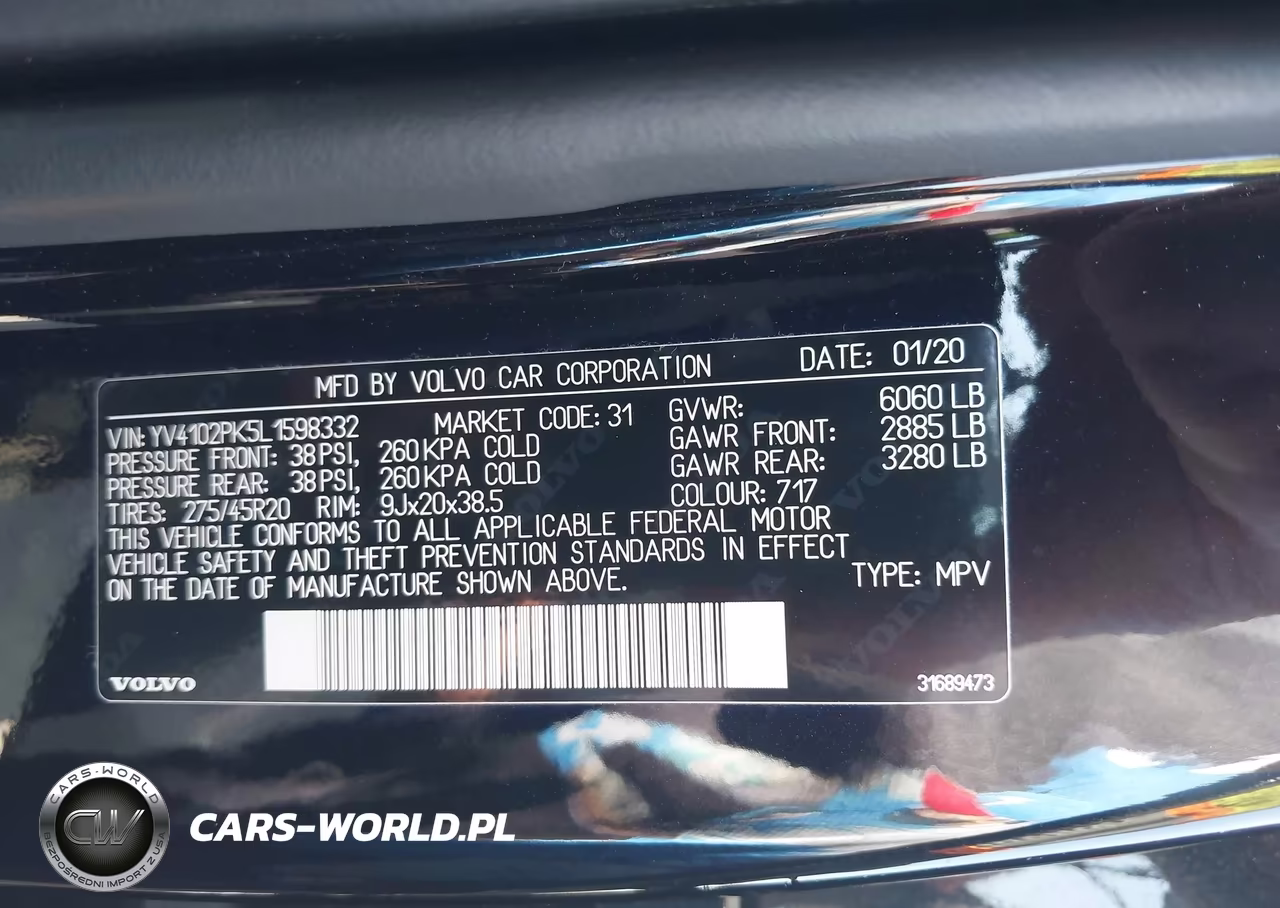 2020 Volvo Xc90 T5 Momentum 7 Passenger VIN:YV4102PK5L1598332 - 9