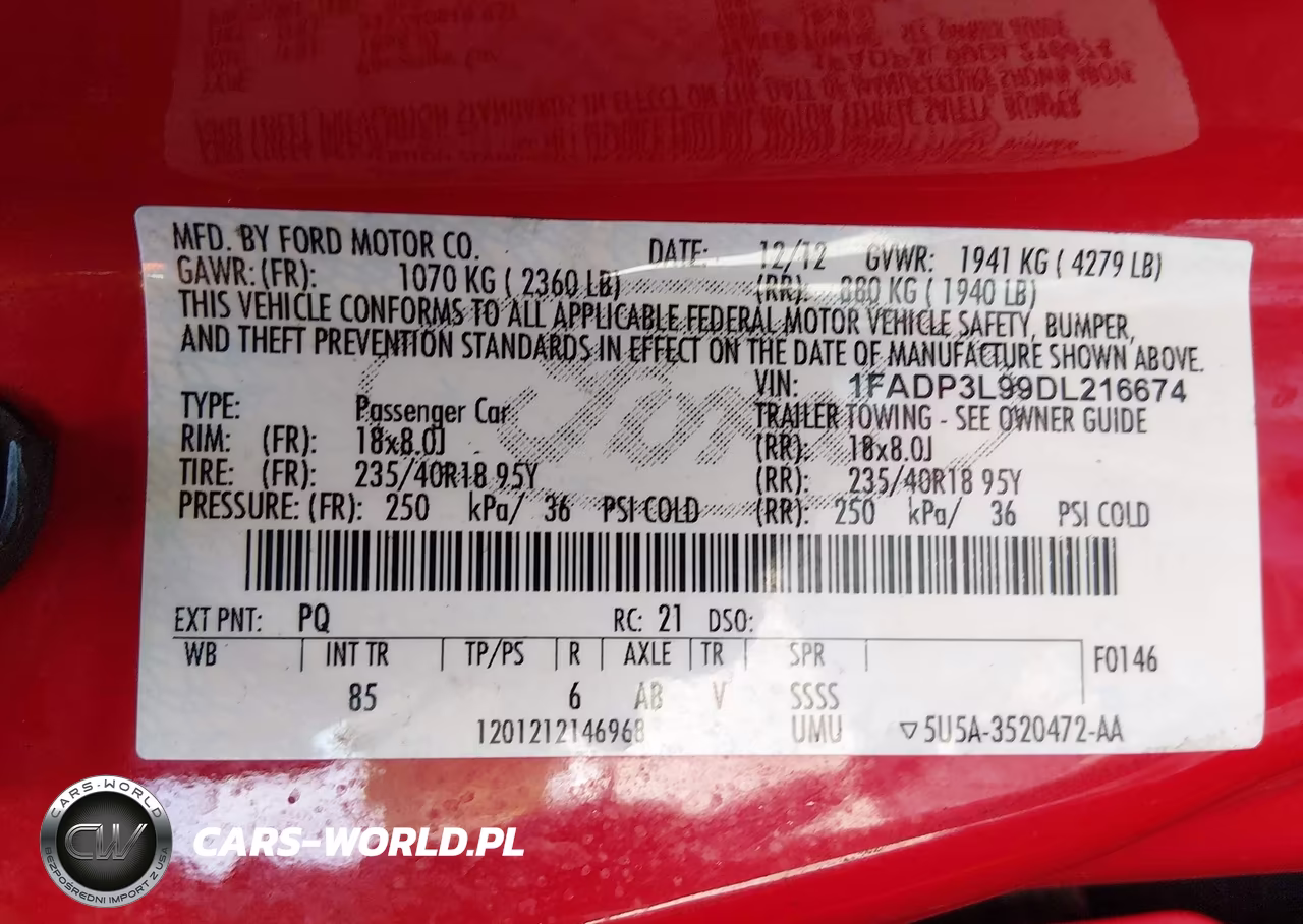 2013 Ford Focus St VIN:1FADP3L99DL216674 - 9