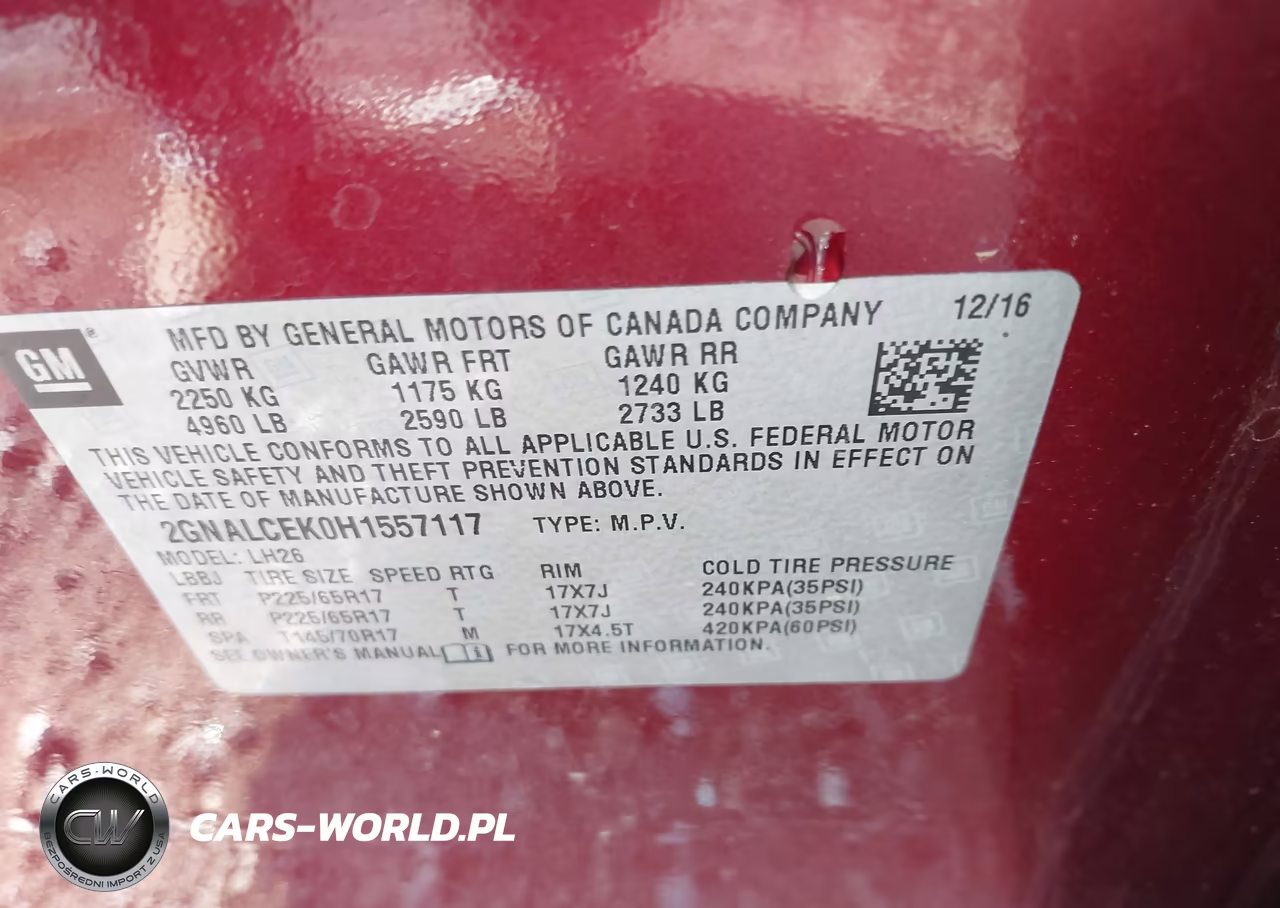 2017 Chevrolet Equinox Lt VIN:2GNALCEK0H1557117 - 9