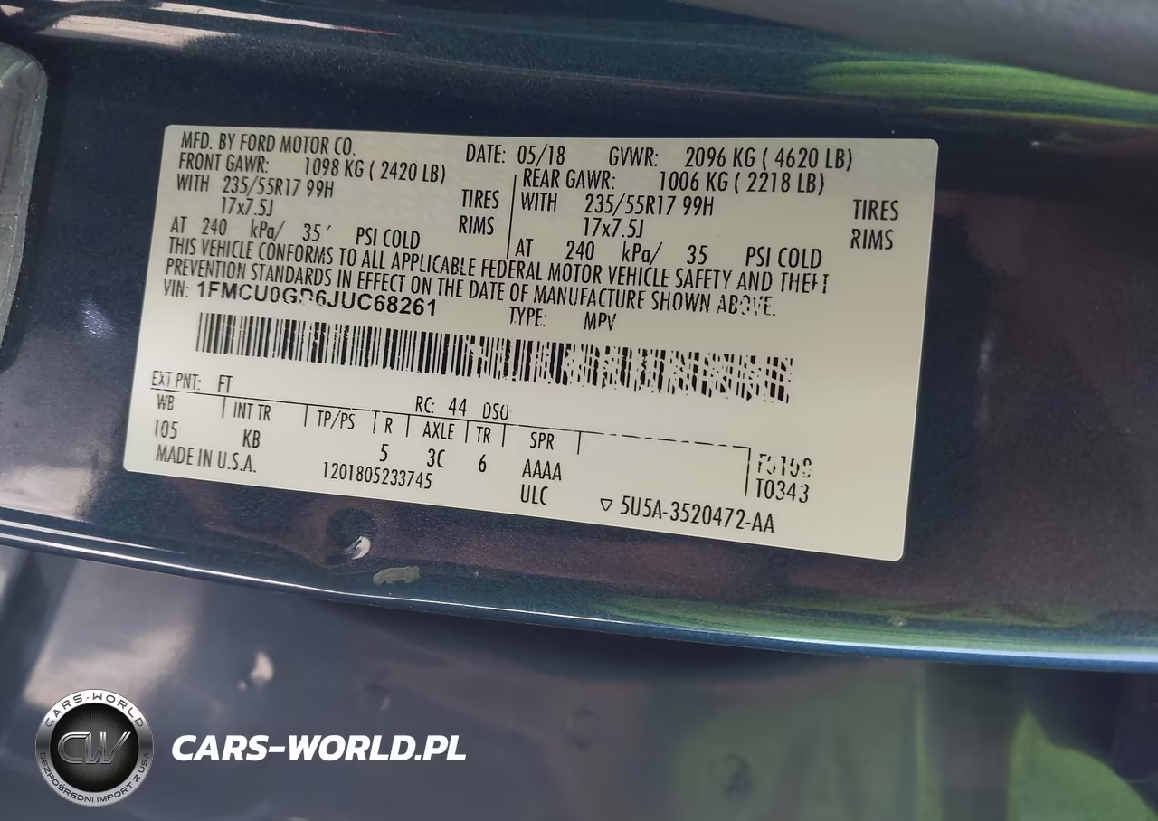 2018 Ford Escape Se VIN:1FMCU0GD6JUC68261 - 9
