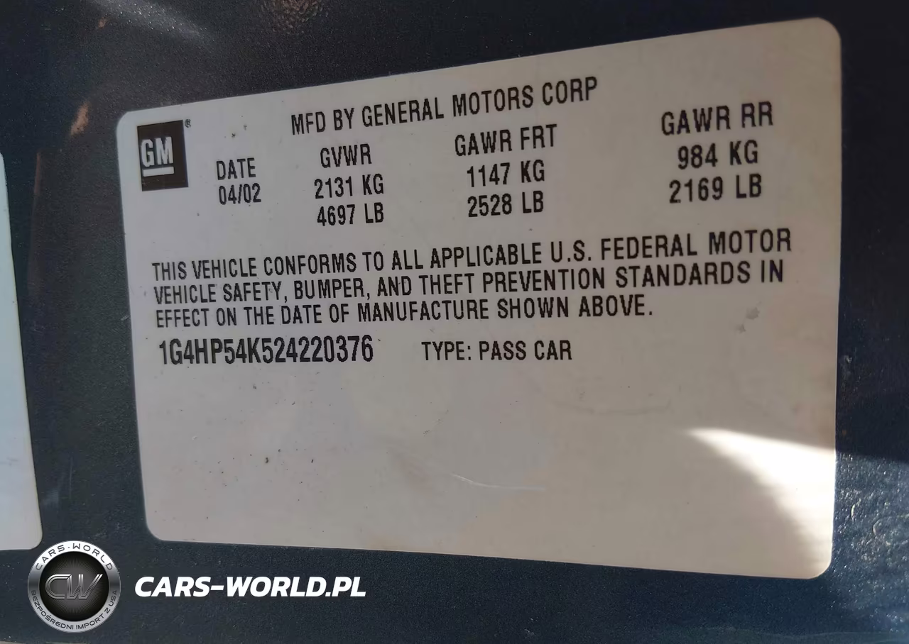2002 Buick Lesabre Custom VIN:1G4HP54K524220376 - 9