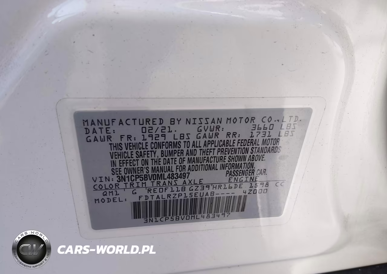 2021 Nissan Kicks S Xtronic Cvt VIN:3N1CP5BV0ML483497 - 9