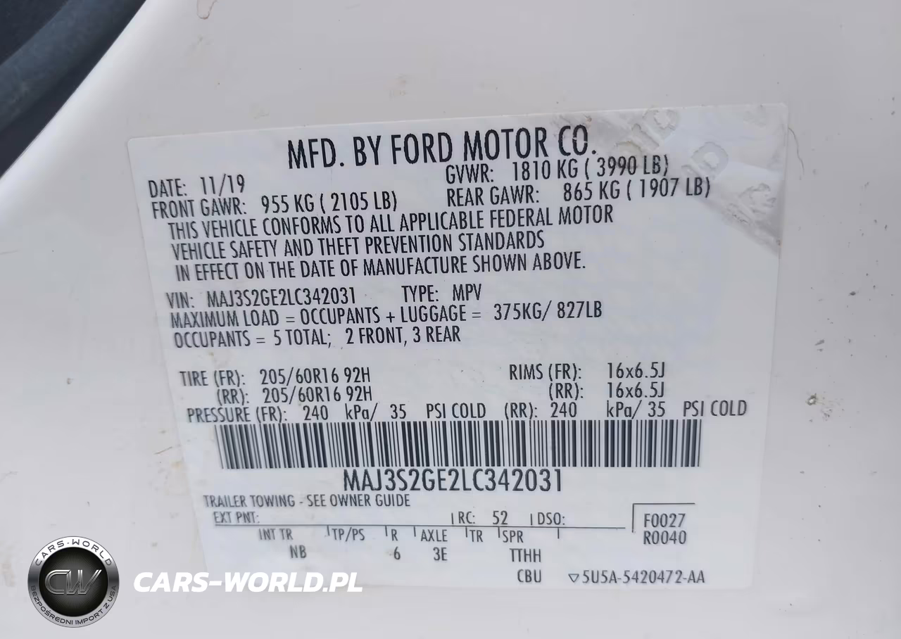 2020 Ford Ecosport Se VIN:MAJ3S2GE2LC342031 - 9