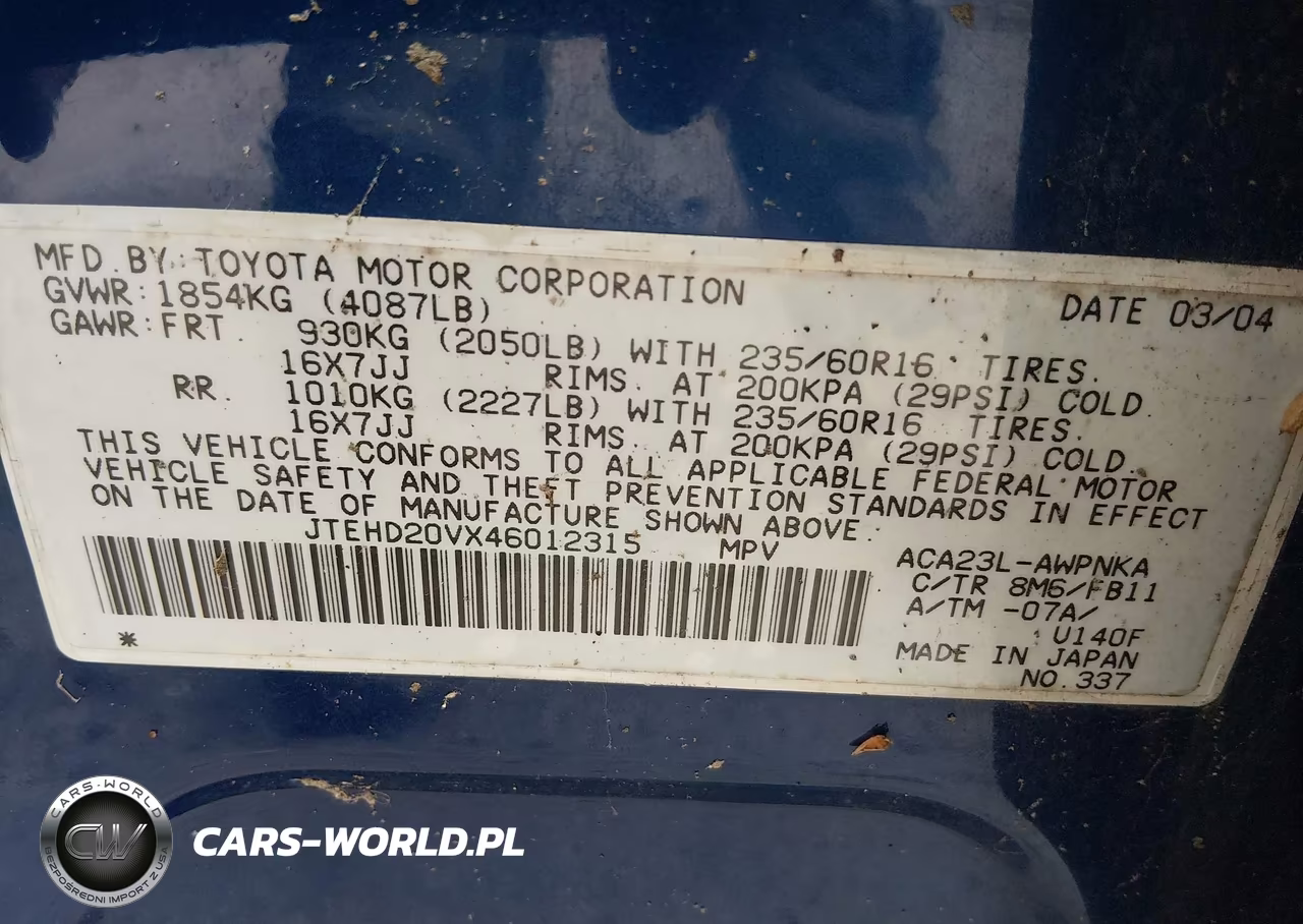 2004 Toyota Rav4 VIN:JTEHD20VX46012315 - 9