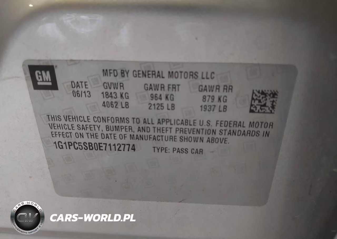 2014 Chevrolet Cruze 1Lt Auto VIN:1G1PC5SB0E7112774 - 9