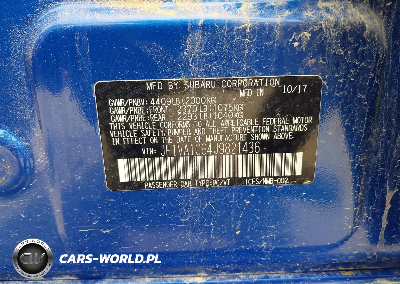 2018 Subaru Wrx Premium VIN:JF1VA1C64J9821436 - 9