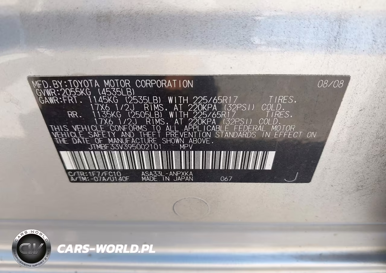 2009 Toyota Rav4 VIN:JTMBF33V395002101 - 9