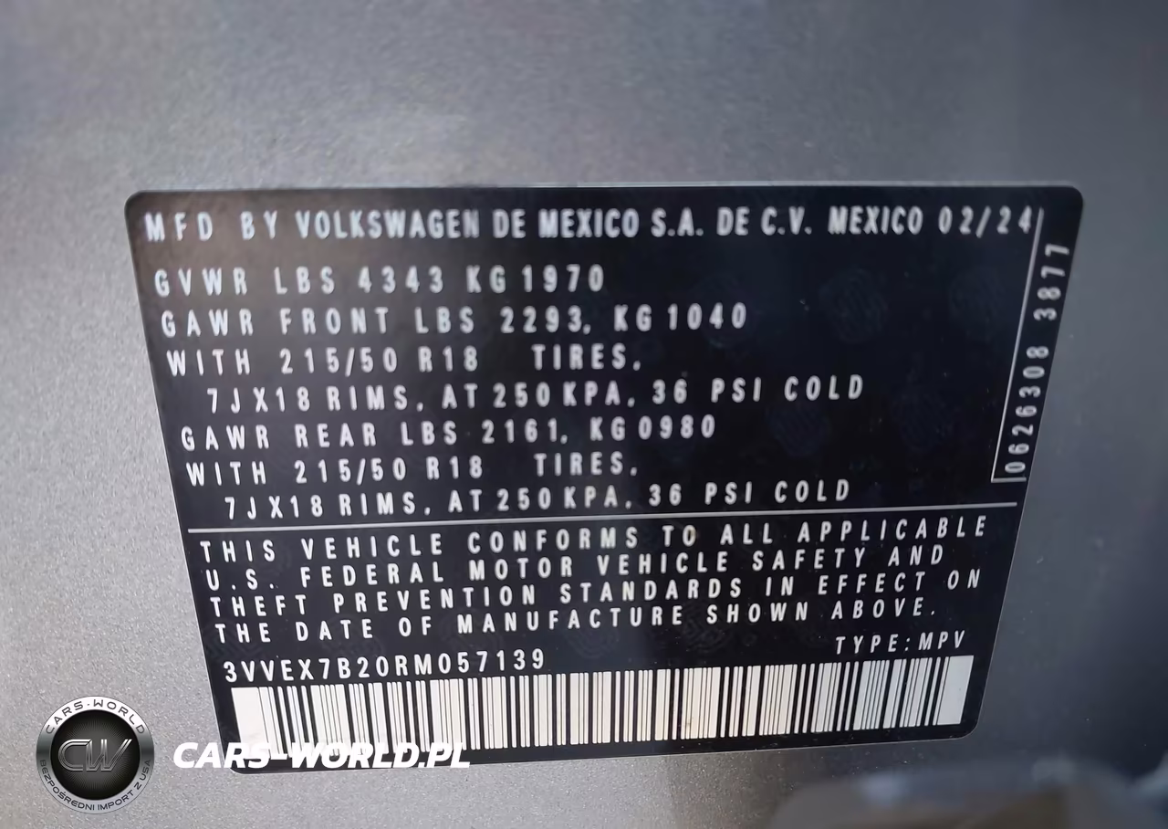 2024 Volkswagen Taos 1.5T Se VIN:3VVEX7B20RM057139 - 9