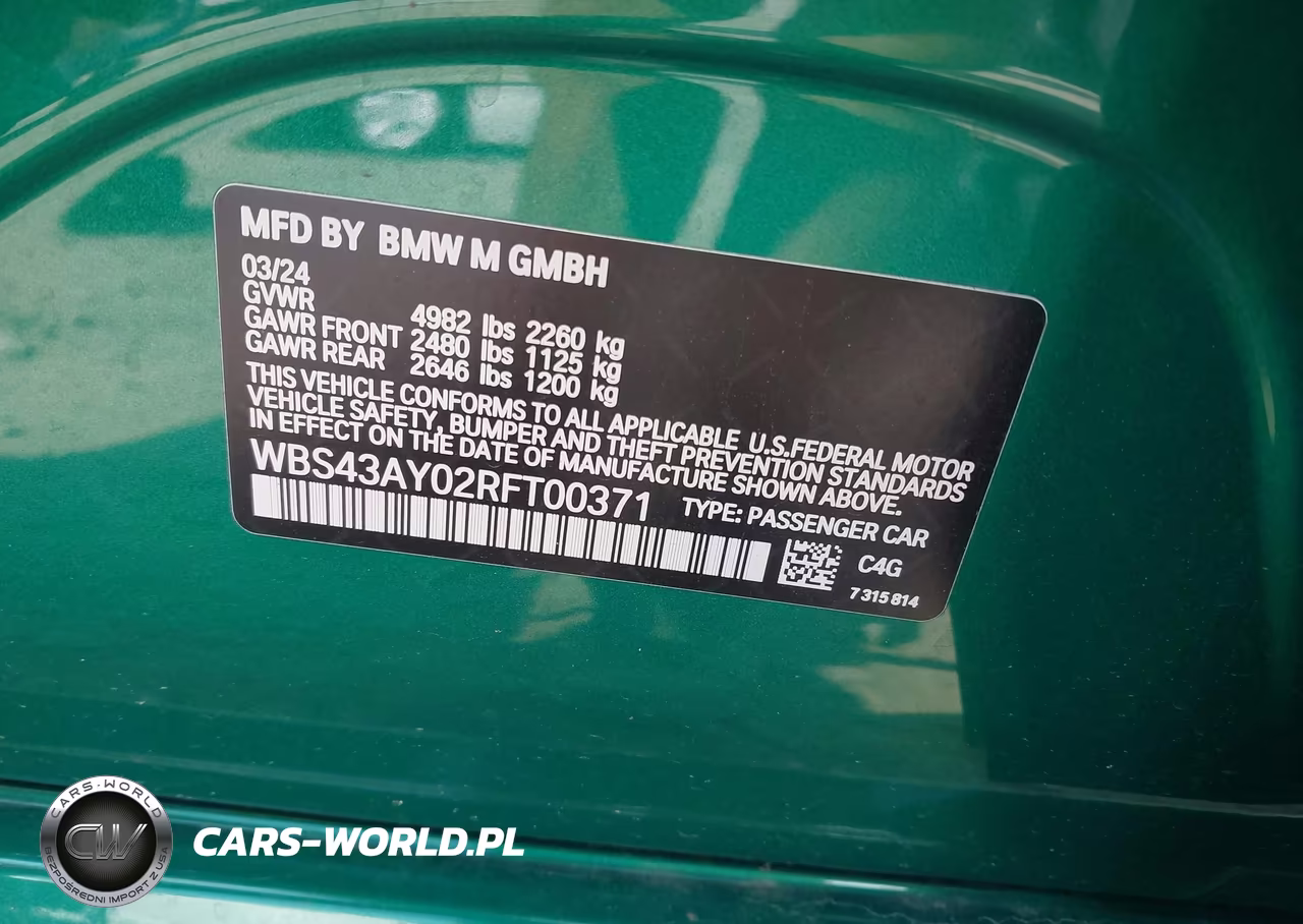 2024 BMW M3 Competition xDrive VIN:WBS43AY02RFT00371 - 9