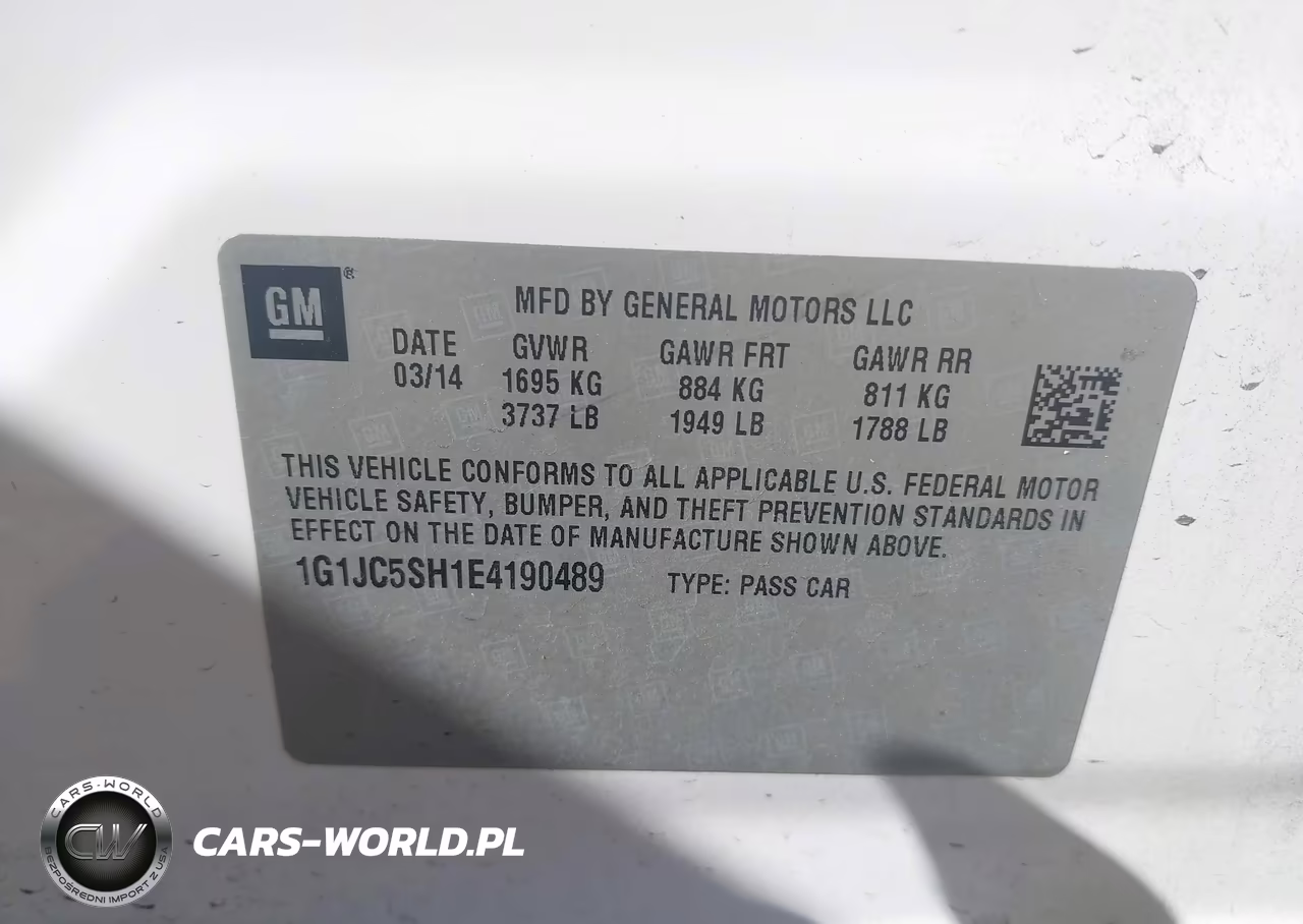 2014 Chevrolet Sonic Lt Auto VIN:1G1JC5SH1E4190489 - 9