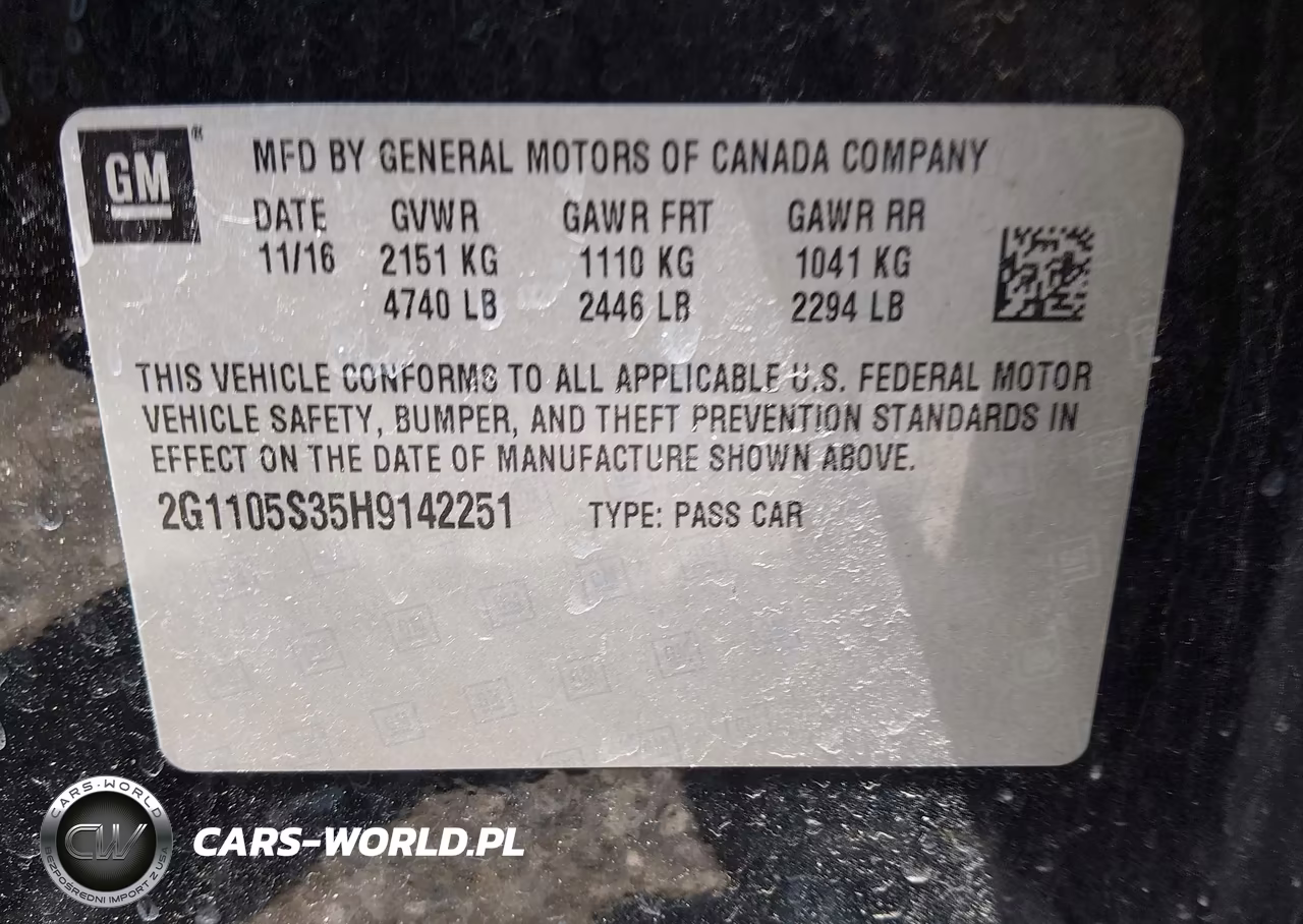 2017 Chevrolet Impala 1Lt VIN:2G1105S35H9142251 - 9