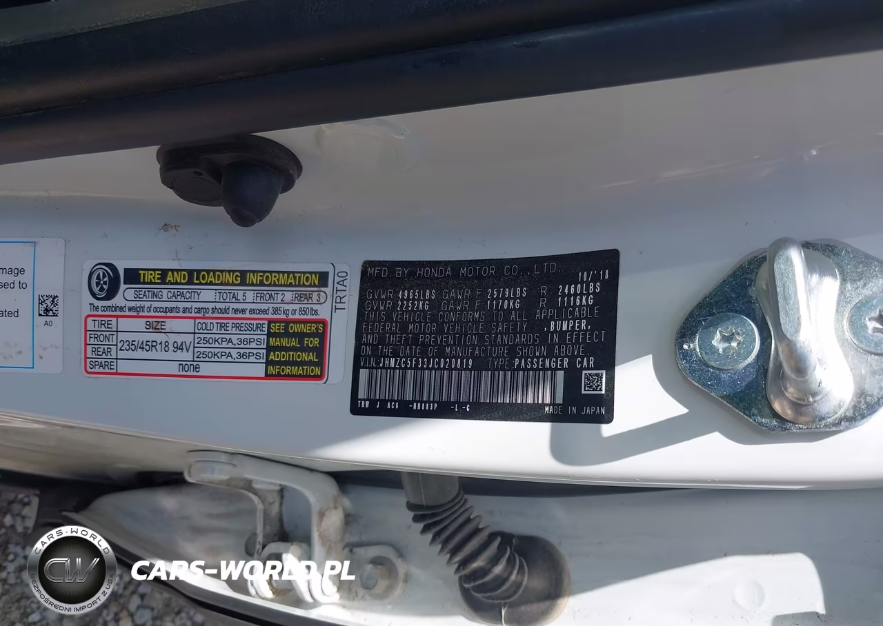 2018 Honda Clarity Plug-In Hybrid Touring VIN:JHMZC5F33JC020819 - 9