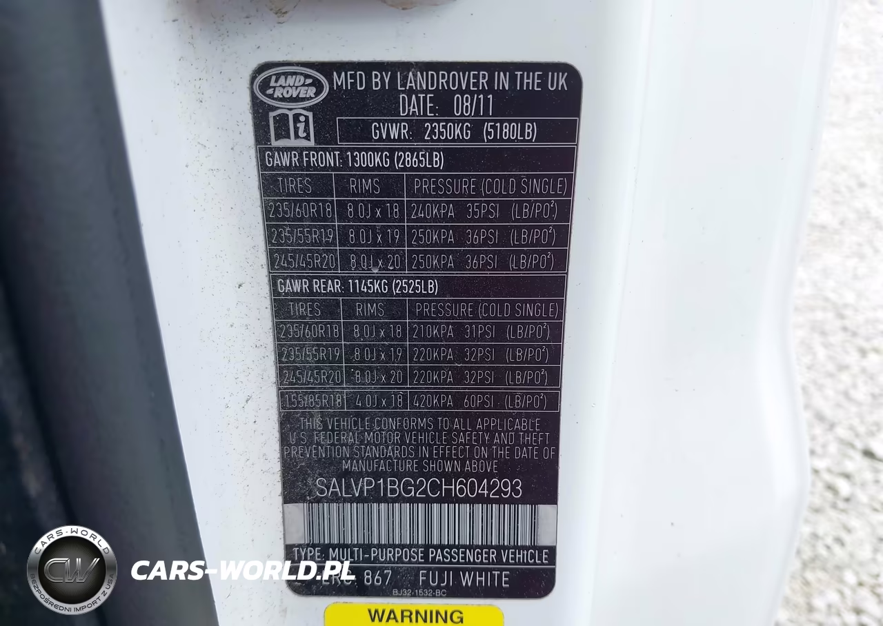 2012 Land Rover Range Rover Evoque Pure Plus VIN:SALVP1BG2CH604293 - 9