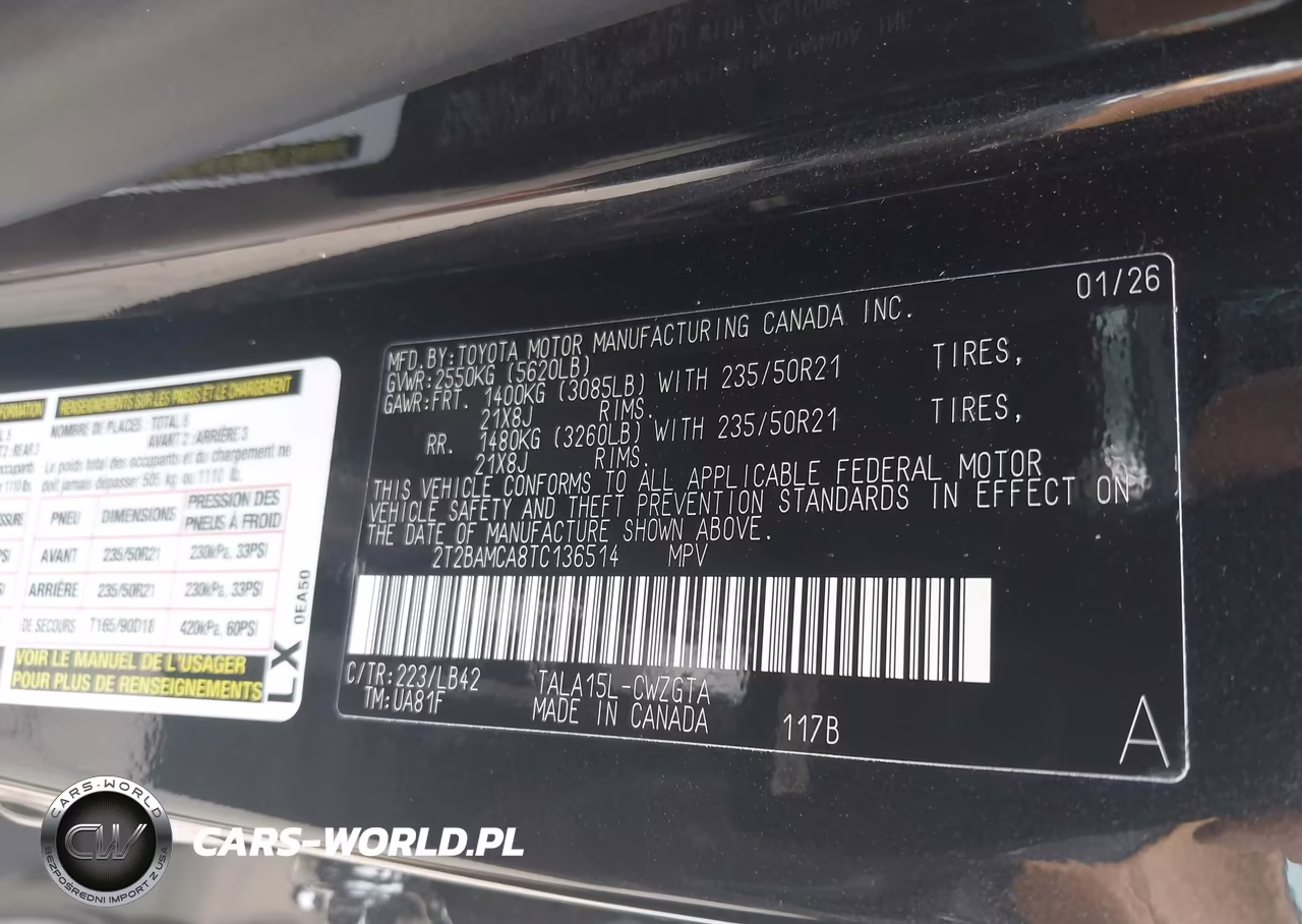 2026 Lexus Rx 350 Premium+ VIN:2T2BAMCA8TC136514 - 9