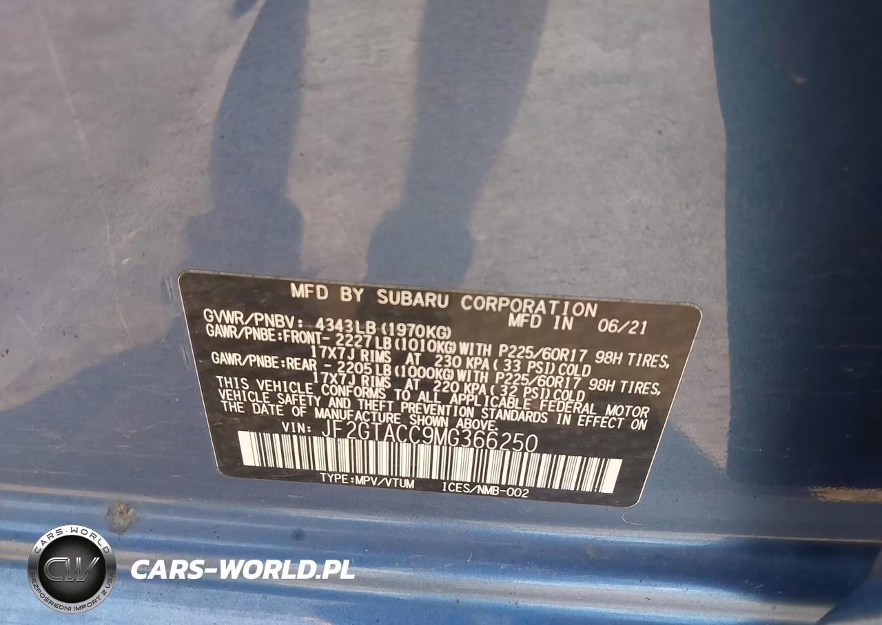 2021 Subaru Crosstrek Premium VIN:JF2GTACC9MG366250 - 9