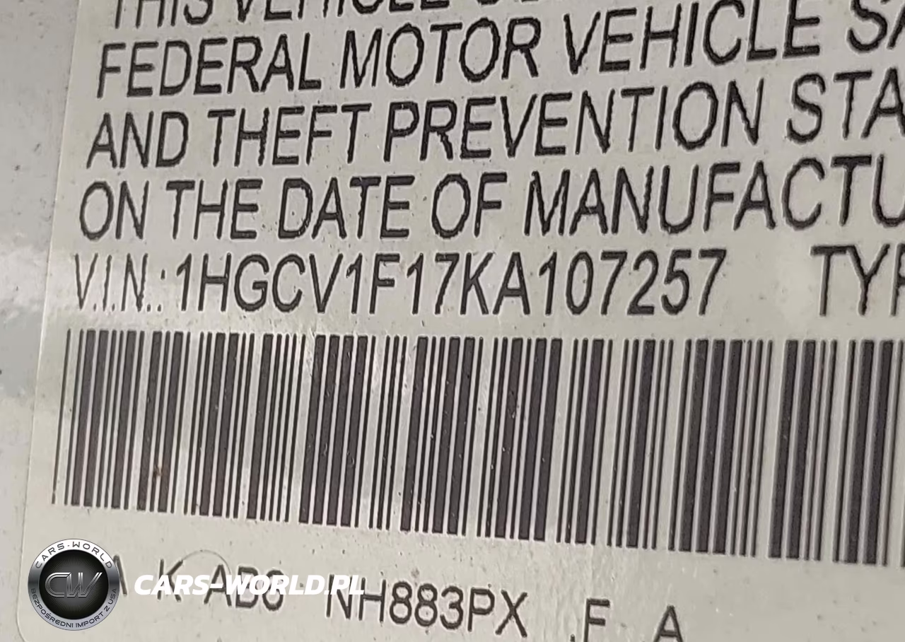 2019 Honda Accord Lx VIN:1HGCV1F17KA107257 - 9