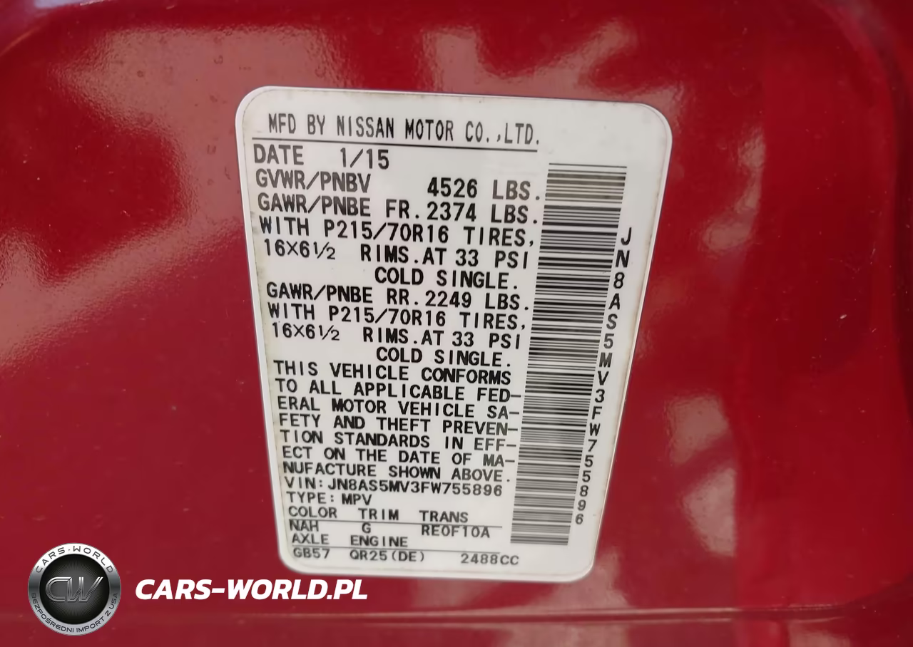 2015 Nissan Rogue Select S VIN:JN8AS5MV3FW755896 - 9