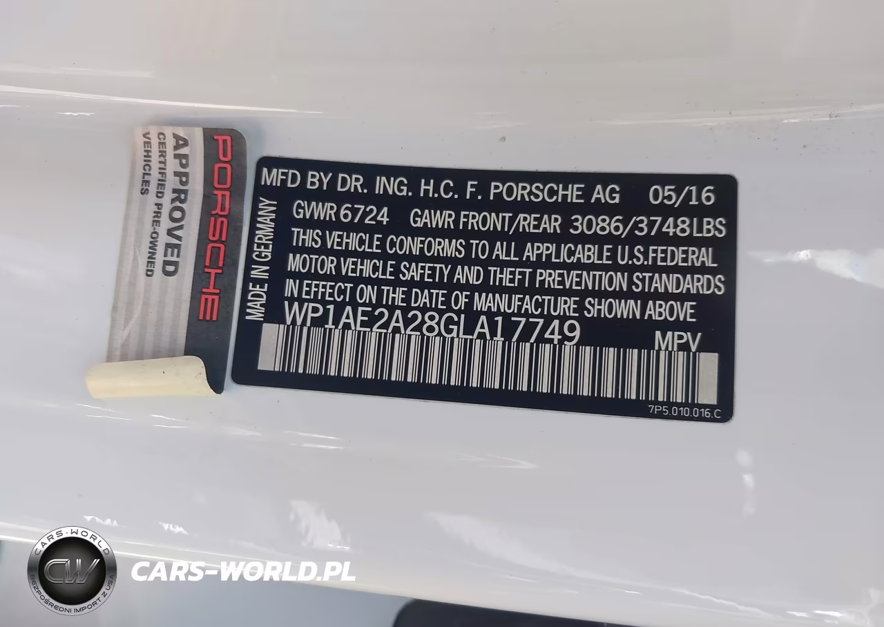 2016 Porsche Cayenne E-Hybrid S VIN:WP1AE2A28GLA17749 - 9