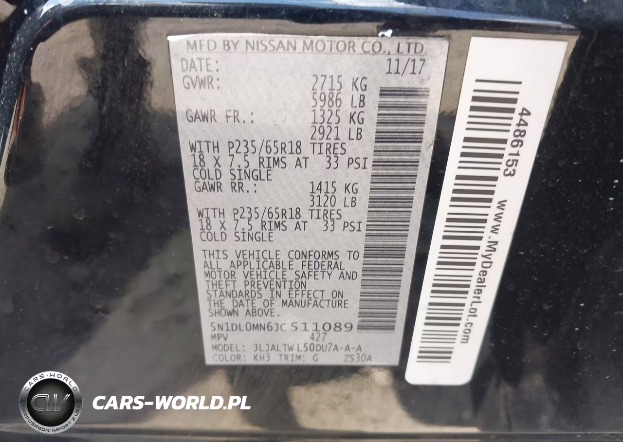 2018 Infiniti Qx60 VIN:5N1DL0MN6JC511089 - 9