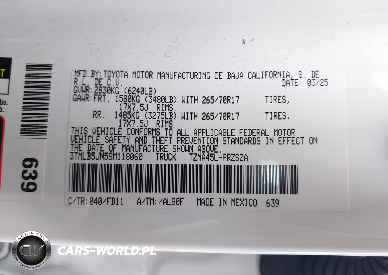2025 Toyota Tacoma Trd Off Road VIN:3TMLB5JN5SM118060 - 9