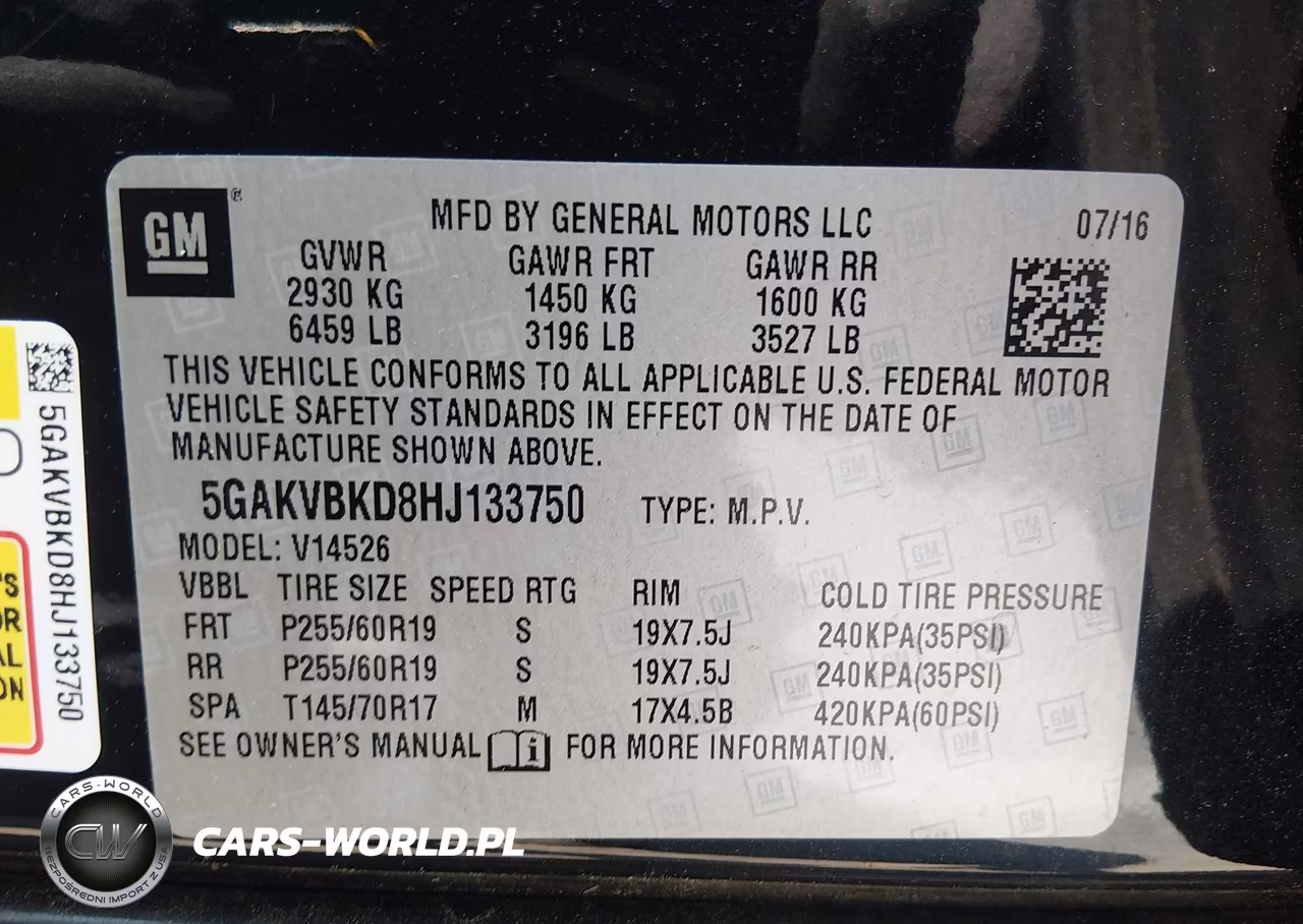 2017 Buick Enclave Leather VIN:5GAKVBKD8HJ133750 - 9