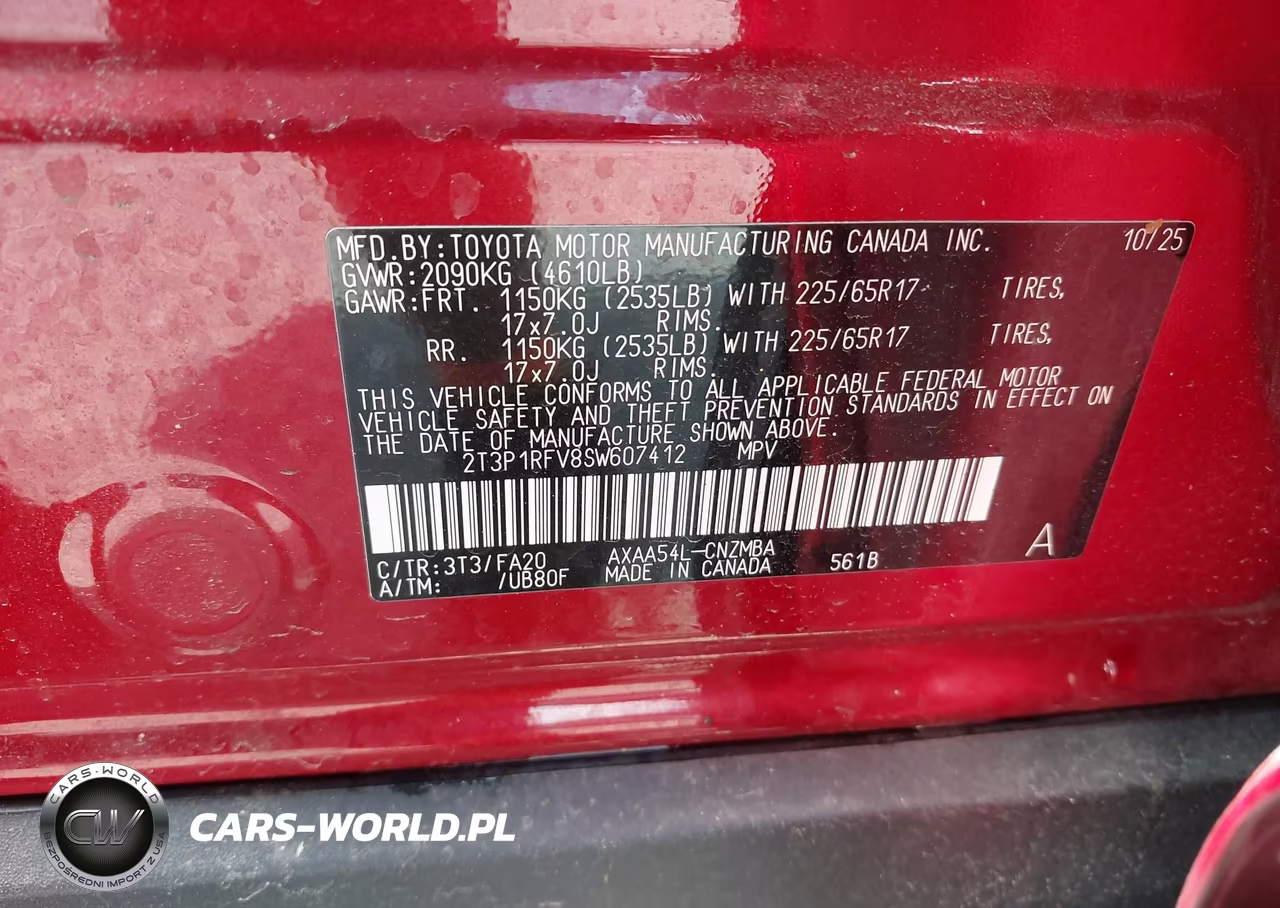 2025 Toyota Rav4 Xle VIN:2T3P1RFV8SW607412 - 9